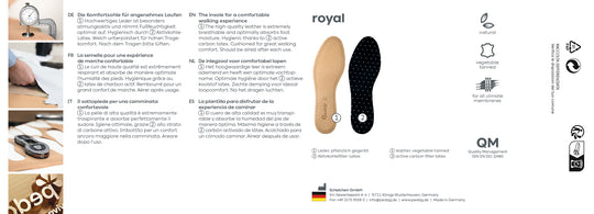 Royal - Premium Sheepskin Leather Shoe Liner with Odor Control