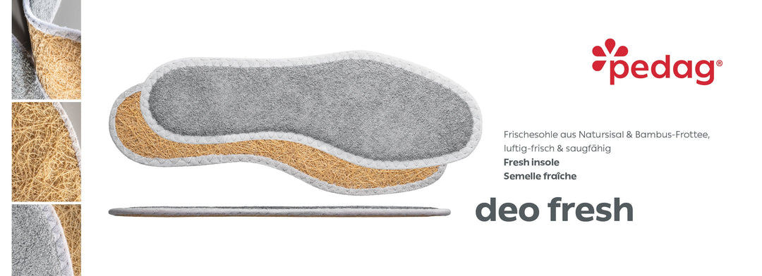 Deo Fresh - Breathable Sustainable Bamboo Insole with Sisal Cushion