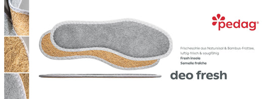 Deo Fresh - Breathable Sustainable Bamboo Insole with Sisal Cushion