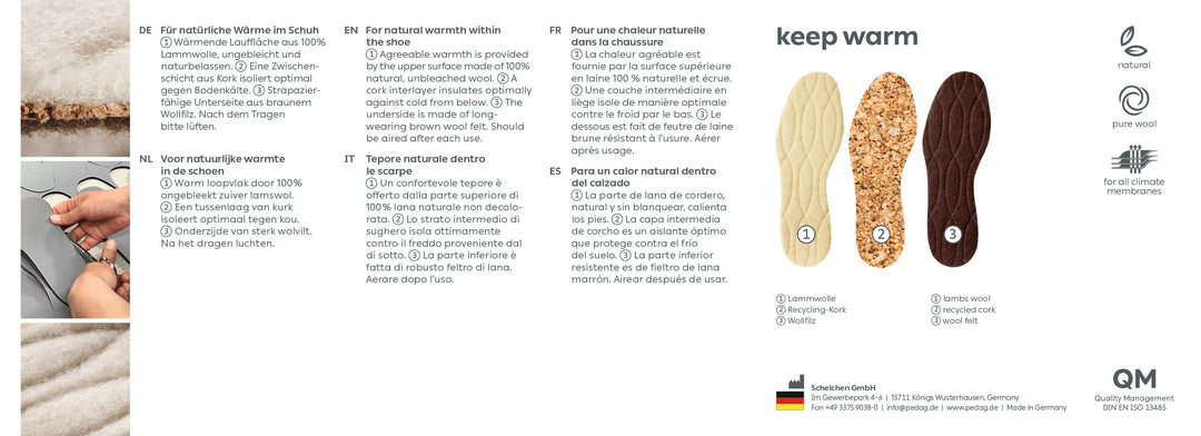 Keep Warm - Natural Wool & Cork Winter Insoles for Cold Weather