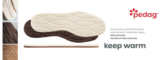 Keep Warm - Natural Wool & Cork Winter Insoles for Cold Weather