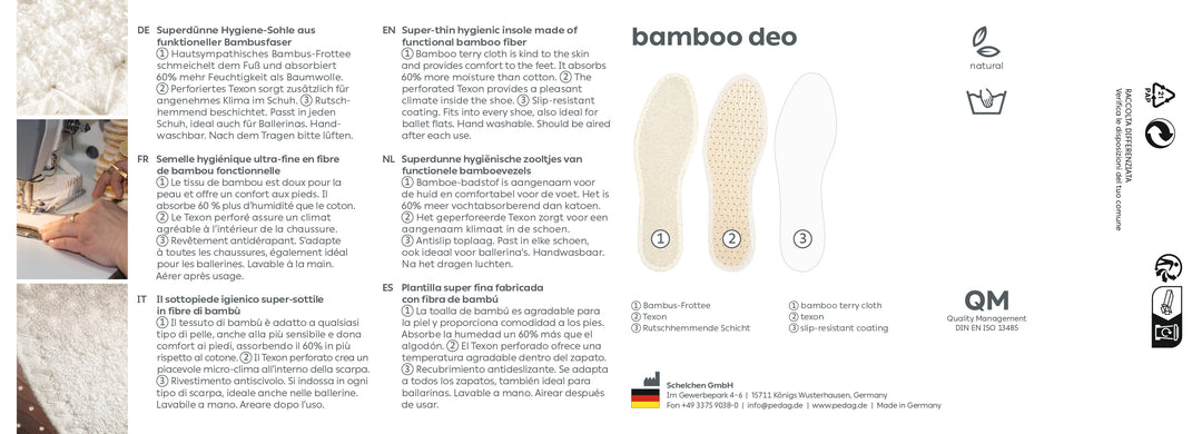 Bamboo Deo - Ultra Thin Hygenic Insole