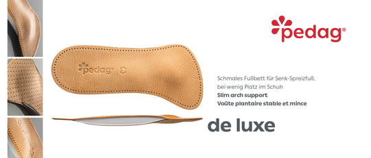 De Luxe – Flexible 3/4 Orthotic Insole with Arch Support and Big Metatarsal Pad (1 Pair)