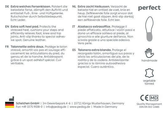 Perfect – Leather Heel Pad with Latex Cushion (1 Pair)