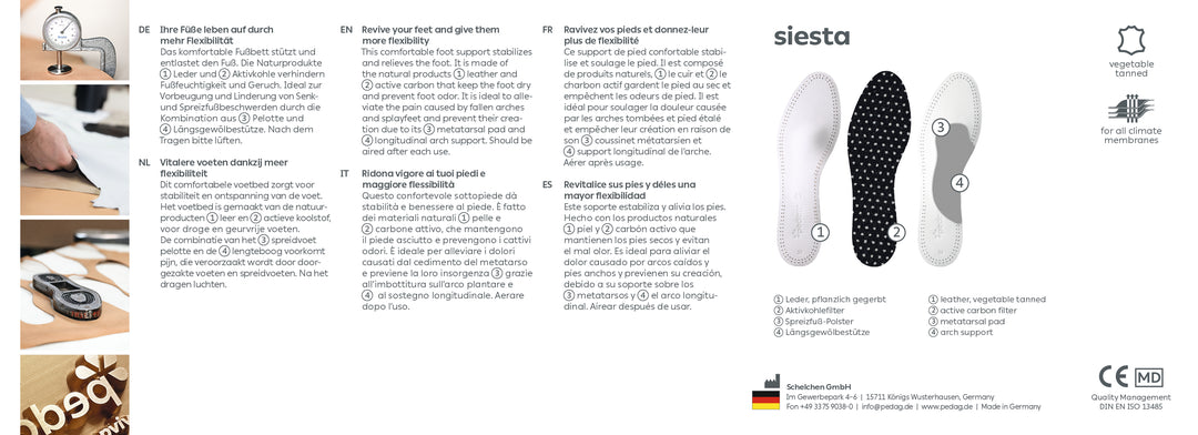 Siesta - Flexible Orthotic Insole for Western Boots with Heels