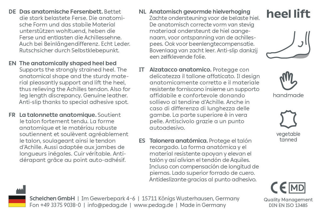 Heel Lift – Leather Heel Raise for Achilles Relief & Alignment