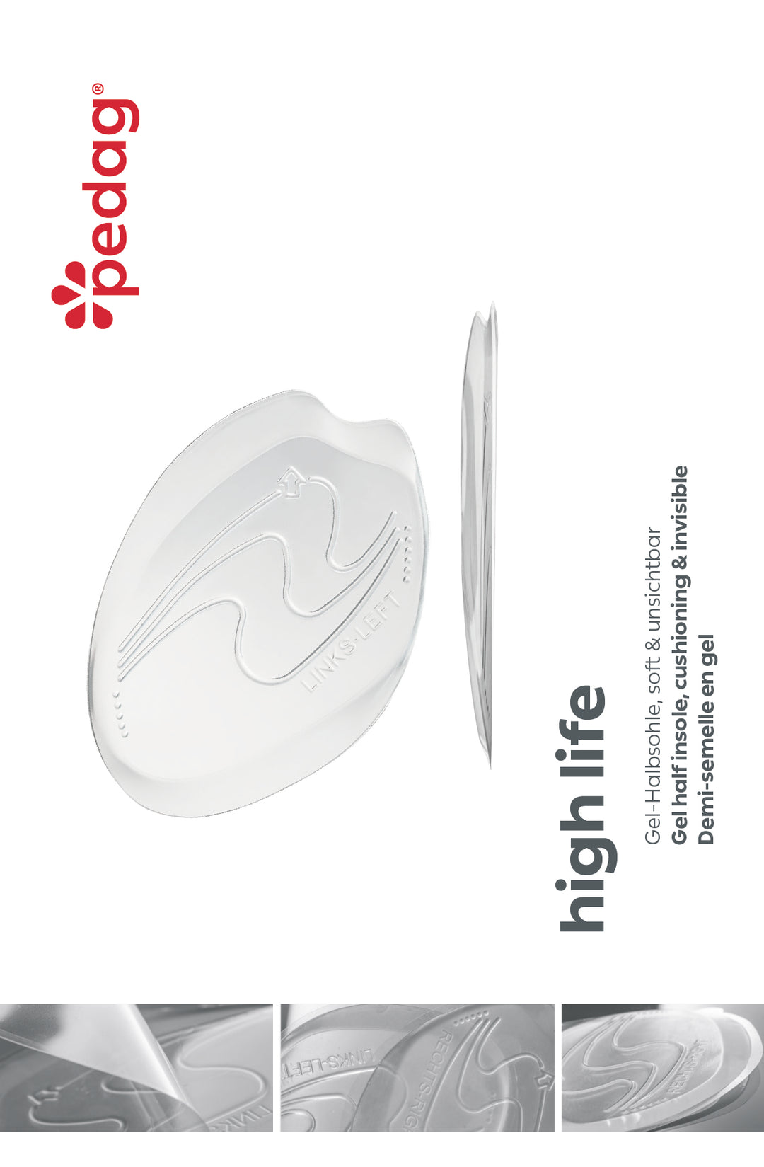 High Life - Transparent Gel Forefoot Cushion for High Heels & Dress Shoes (1 Pair)