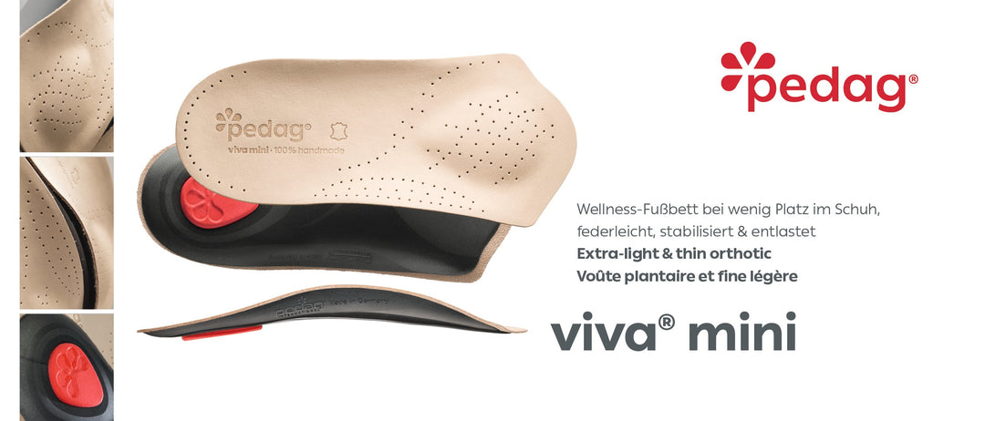 Viva Mini - Slim 3/4 Leather Orthotic Insole for Dress Shoes & Tight-Fitting Footwear