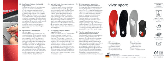 Viva Sport Orthotic Insole - German Made Sports Insole for Running, Training & Active Lifestyles