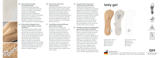 Lady Gel - Ultra-Thin Gel Insoles for High Heels & Pumps (1 Pair)