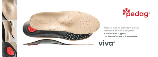 Viva - Medium, High and Low | Leather Orthotic Insole - German Made Arch Support for Dress Shoes and Boots