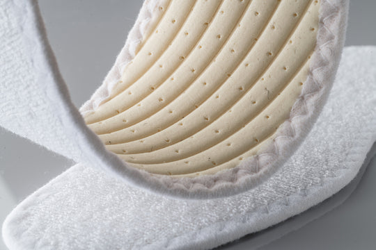 Summer - Cotton Flat Insole with Perforated Latex Cushion Sockless Shoe Liner