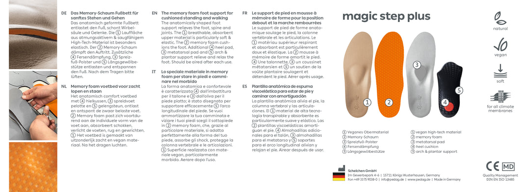 Magic Step Plus – Cushioned Arch Support Insole with Memory Foam