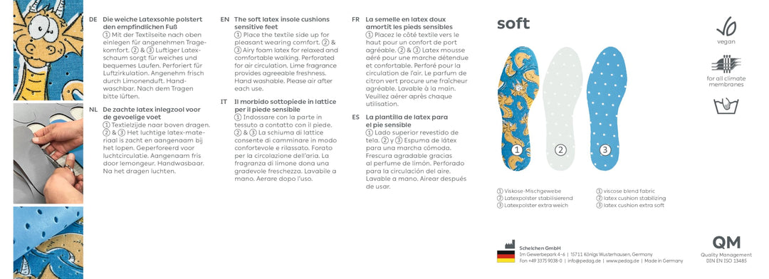 Kids Soft - Flat Latex Insole for Children