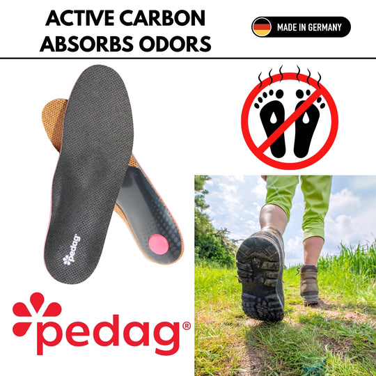 Plantar Fasciitis Orthotic Insole with Anti Odor Activated Carbon, Heat Moldable Arch Support for Pain Relief