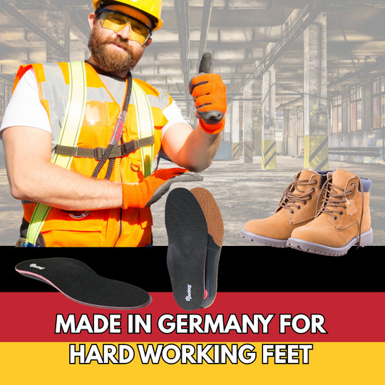 Worker - Heavy-Duty Orthotic Insole for Work Boots & Construction Footwear
