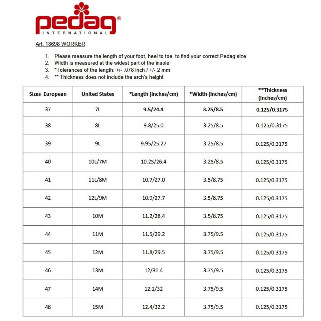 Worker - Heavy-Duty Orthotic Insole for Work Boots & Construction Footwear