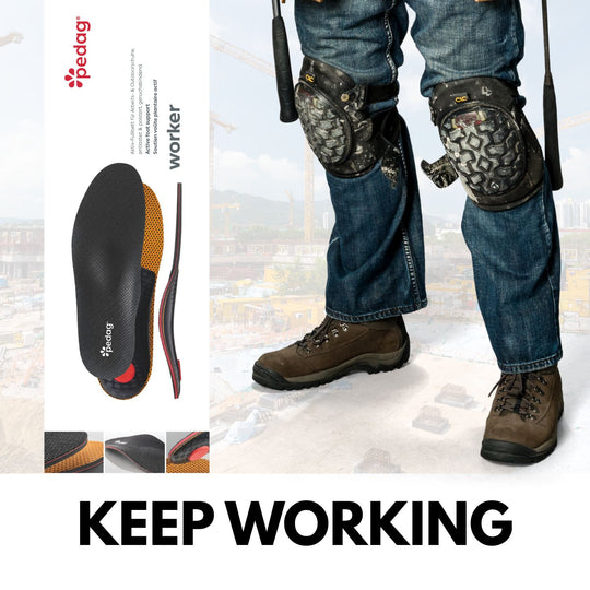 Worker - Heavy-Duty Orthotic Insole for Work Boots & Construction Footwear