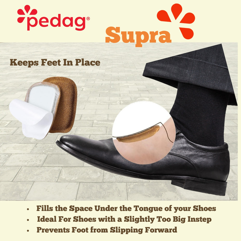 Supra - Suede Tongue Pad with Memory Foam for Loose Fitting Shoes (1 Pair)
