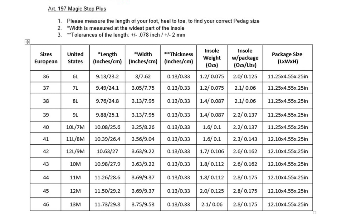 Magic Step Plus – Cushioned Arch Support Insole with Memory Foam