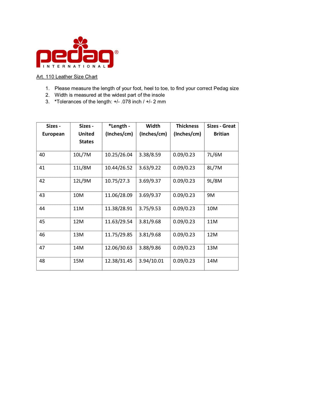 Leather - Flat Insole with Anti-Odor Activated Charcoal