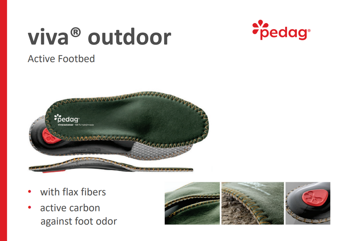 Viva Outdoor - Low Profile Orthotic Insole for Hiking, Golf & Outdoor Activities