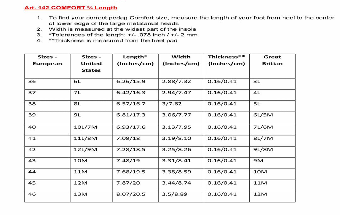 Pedag-Comfort | Metatarsal Arch Support Insole