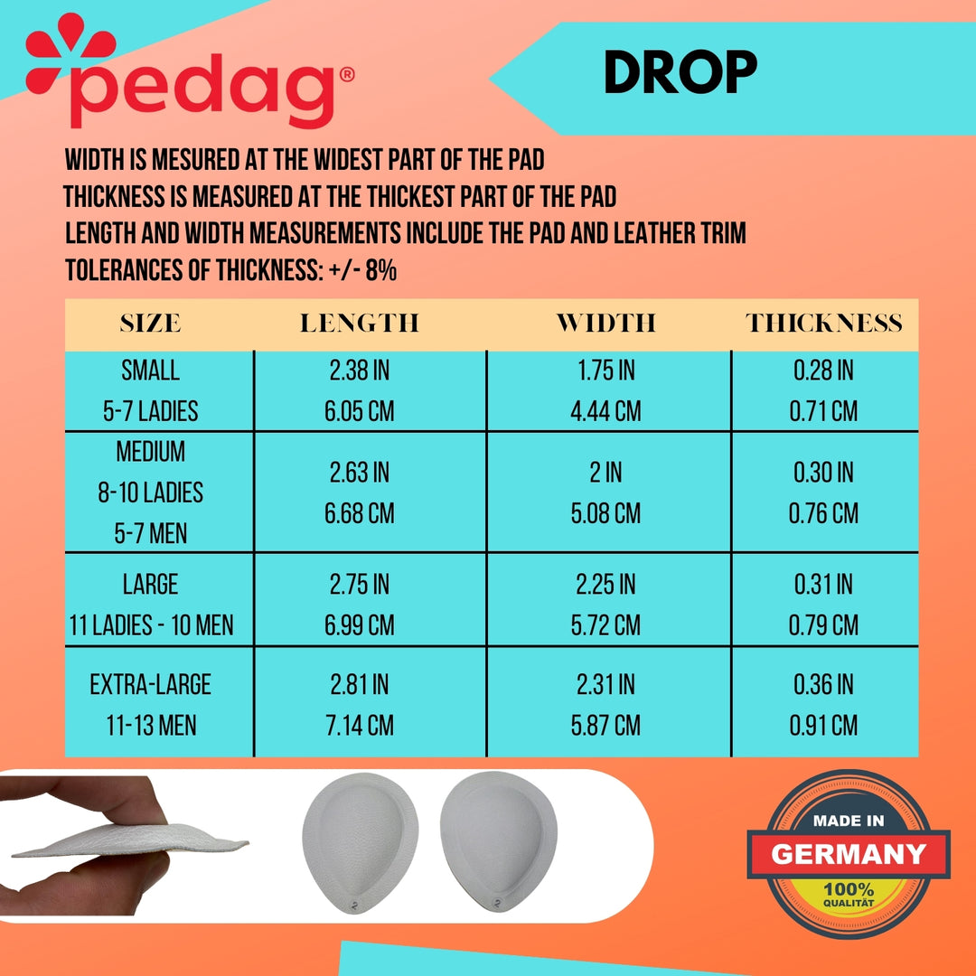 Drop - Metatarsal Arch Support Pad Teardrop Shape (1 Pair)