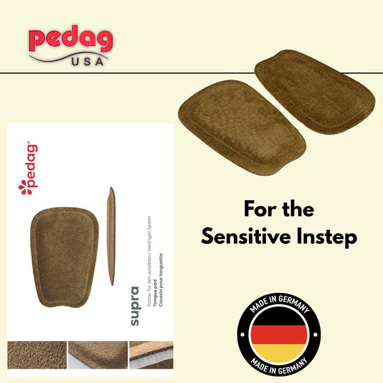 Supra - Suede Tongue Pad with Memory Foam for Loose Fitting Shoes (1 Pair)