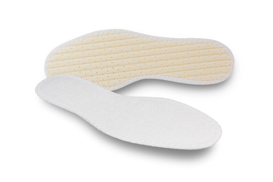 Summer - Cotton Flat Insole with Perforated Latex Cushion Sockless Shoe Liner