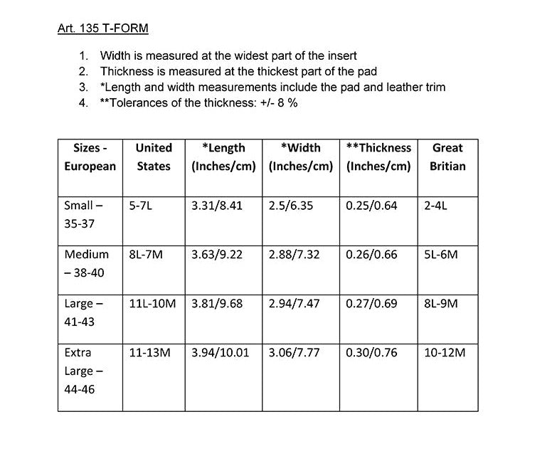 T-Form - Leather Metatarsal Arch Pad for Ball-of-Foot Pain Relief (1 Pair)