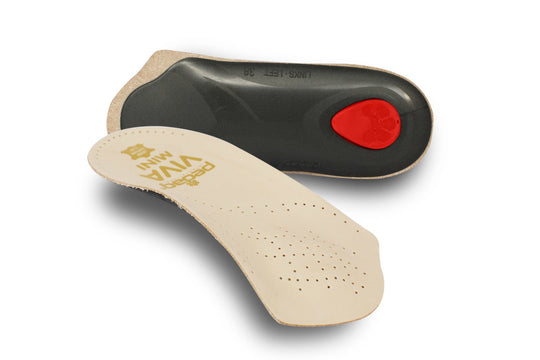 Viva Mini - Slim 3/4 Leather Orthotic Insole for Dress Shoes & Tight-Fitting Footwear